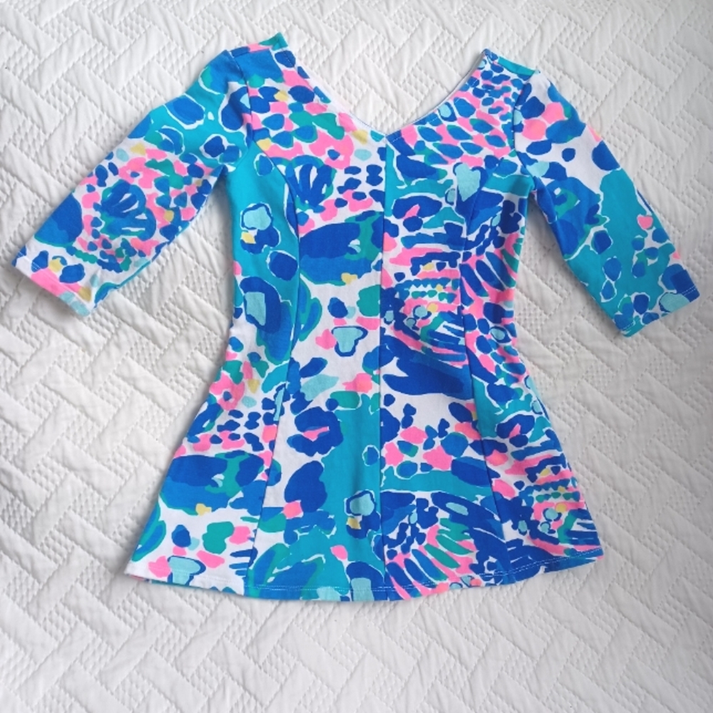 {Lilly Pulitzer} Girls Hit the Spot Amelia Dress Size S 4-5